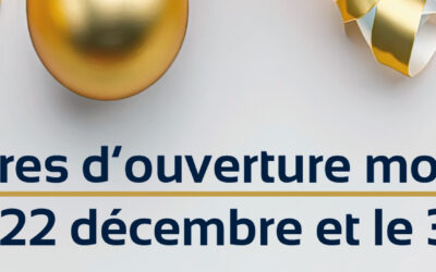 Horaires d’ouverture modifiés