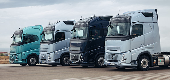 Poids lourds Volvo diesel LNG electrique reduction CO2