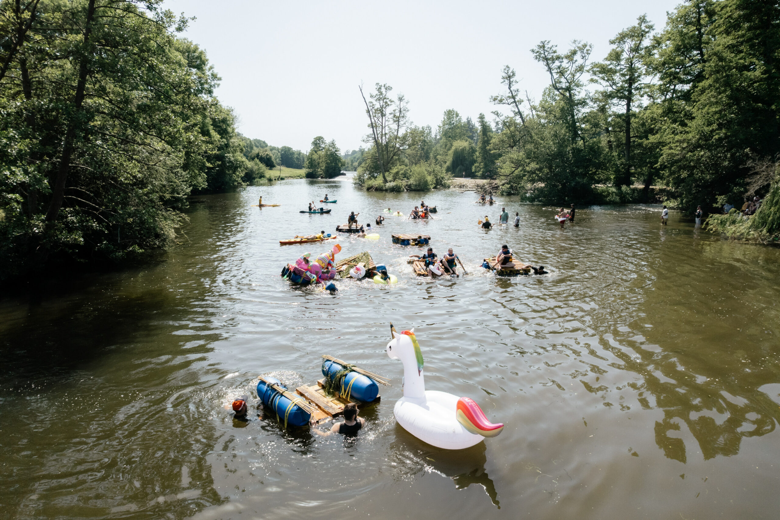 La navigation des radeaux sur l'Orne
